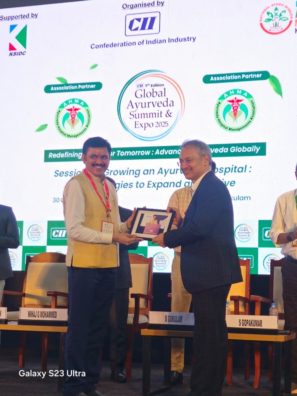 Dr I Unnikrishnan Namboothiri CII’s Global Ayurveda Summit & Expo 2025